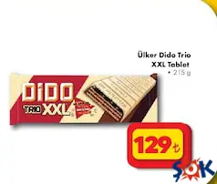 ÜLKER DİDO TRİO XXL TABLET 215 G fiyat ve kampanya bilgisi
